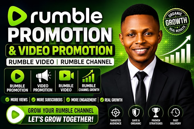 do organic rumble promotion, rumble channel, rumble followers views