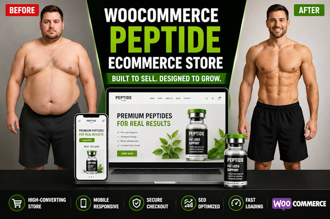 create a high converting fat loss and wellness woocommerce store design
