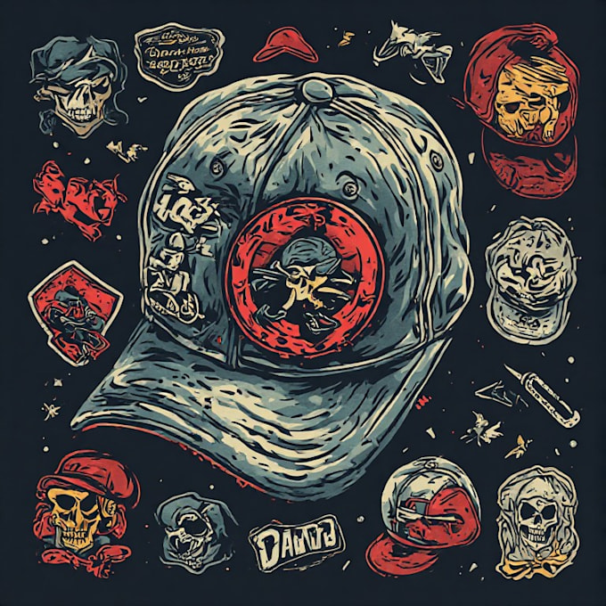 design badge, patches, logo for dad hat, cap, snapback