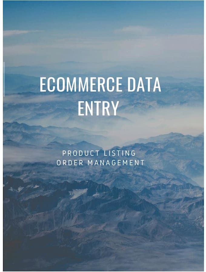 do ecommerce data entry tasks