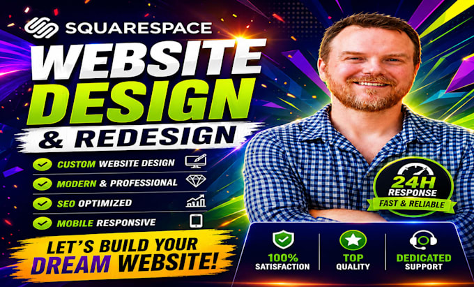 develop squarespace website design or redesign squarespace website development