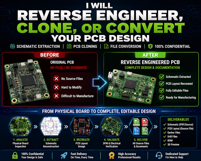 reverse engineer, clone, or convert your pcb design