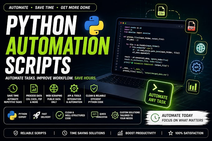 create python scripts to automate tasks and save time