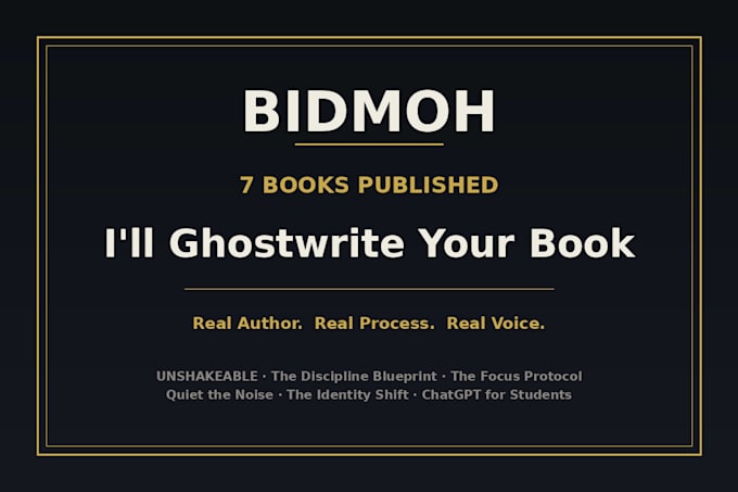 ghostwrite your self help book in your voice not ai