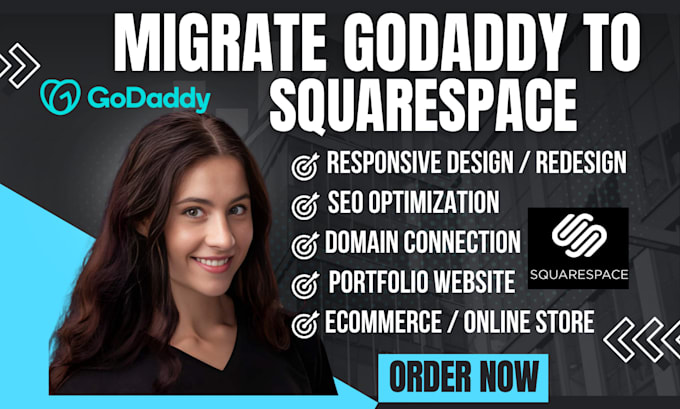 redesign fix godaddy website godaddy to squarespace seo design booking website