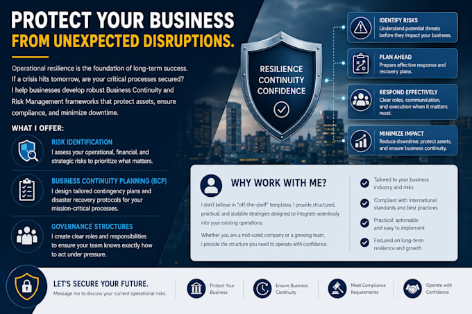 design a professional business continuity and risk management framework