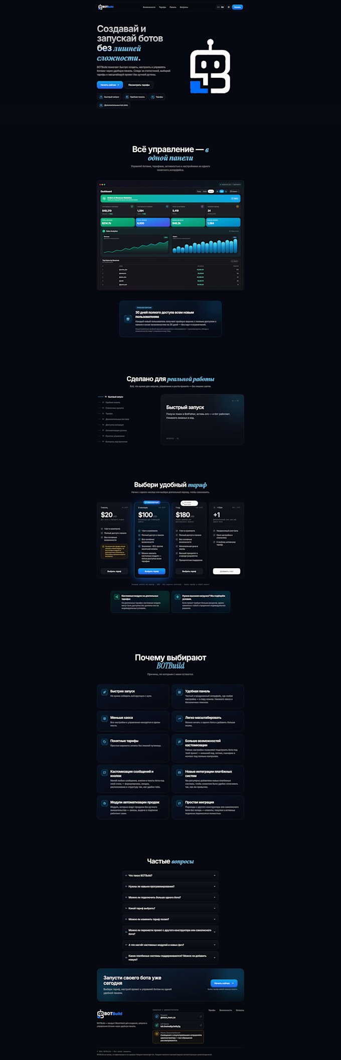 develop a responsive landing page or website