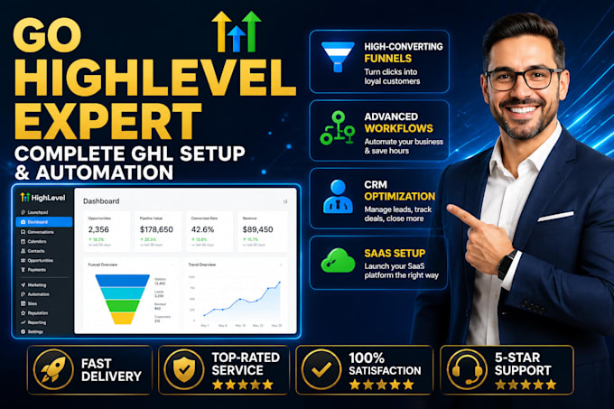 be your gohighlevel expert for gohighlevel funnel saas and workflows