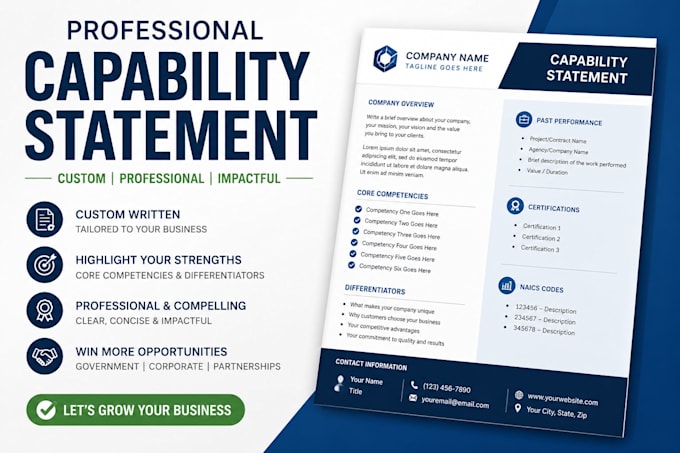 design a professional capability statement