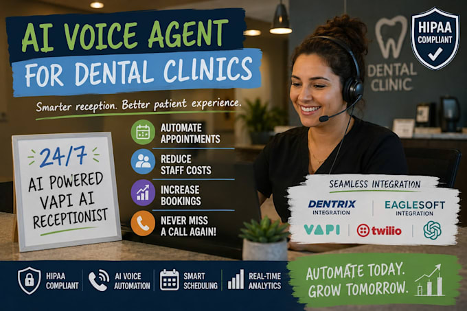 hipaa compliant ai dental receptionist dentrix eaglesoft vapi ai voice agentai