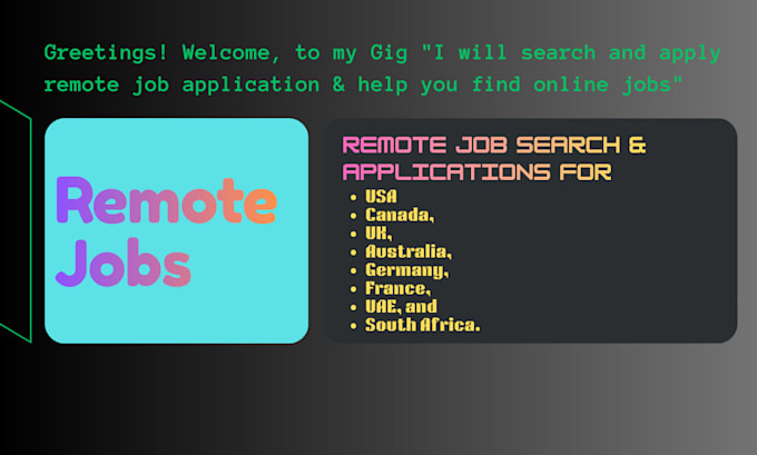 do job search and job applications for remote