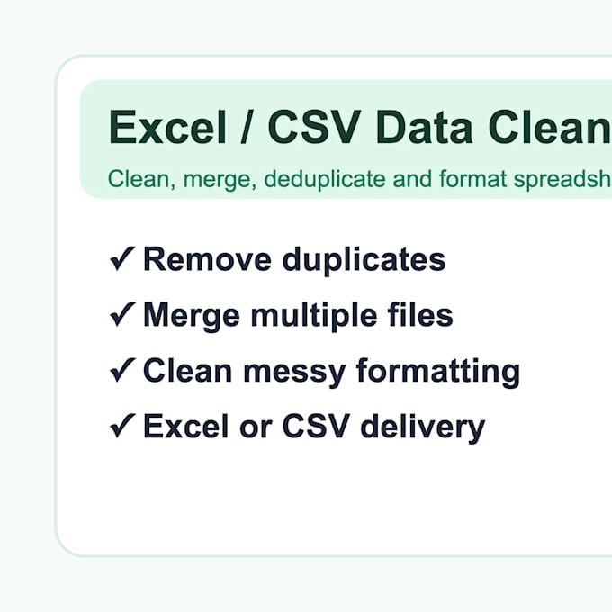 clean and deduplicate your excel CSV data
