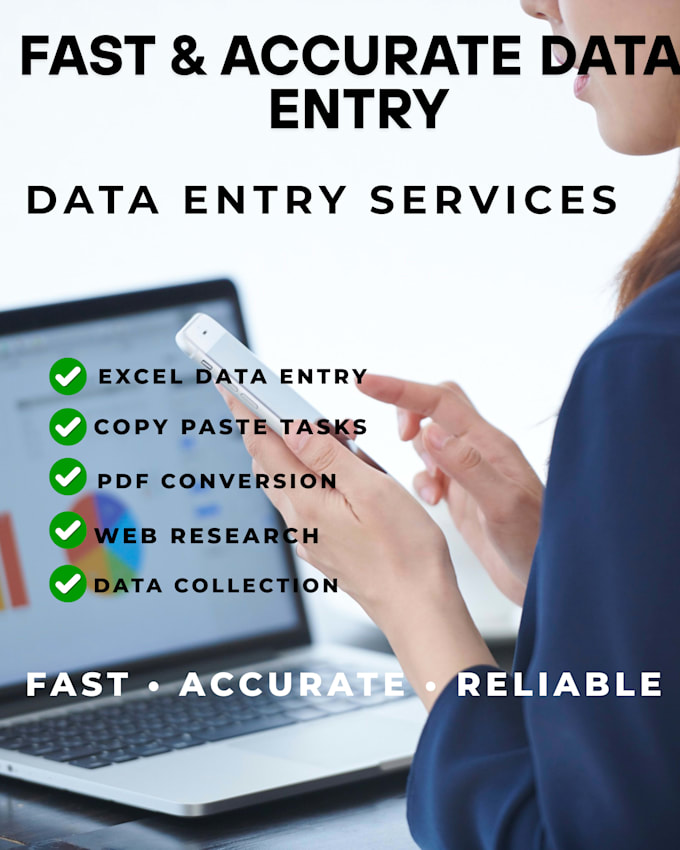 do accurate data entry, excel and copy paste work