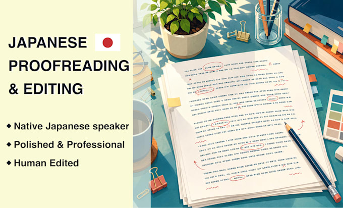 proofread, edit, or translate your content into natural japanese