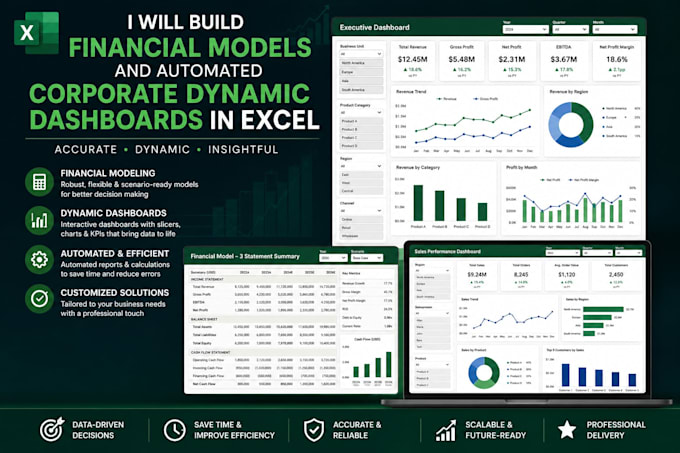 build financial models corporate dynamic dashboards in excel
