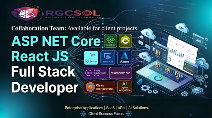 build asp net core reactjs web API and sql server applications