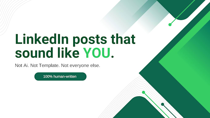 write posts that sound like you, not ai, linkedin ghostwriting