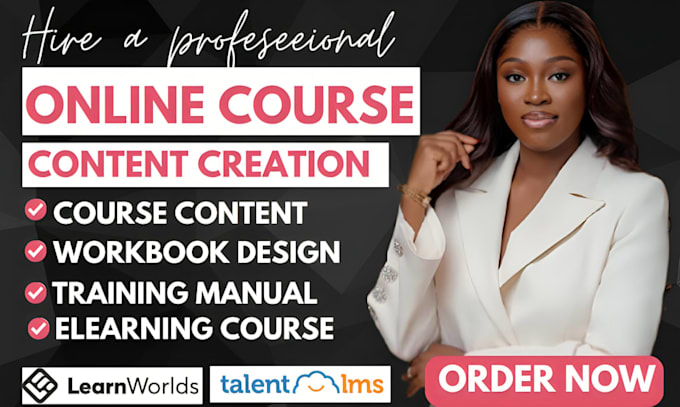 create course content, curriculum, training course, training manual, workbook