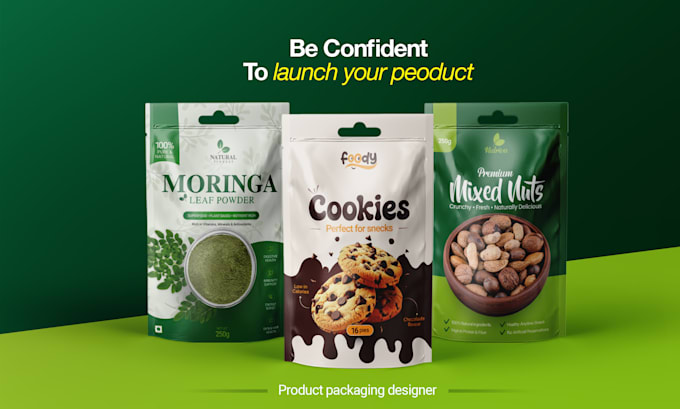 do food pouch packaging design and product box packaging