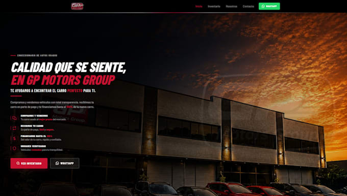 single page website or landing page clean fast mobile responsive