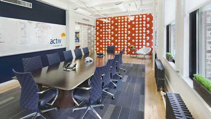 design 3d office design, workspace design, corporate interior visualization