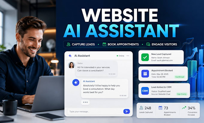 build a website ai assistant chatbot that captures leads 24 7