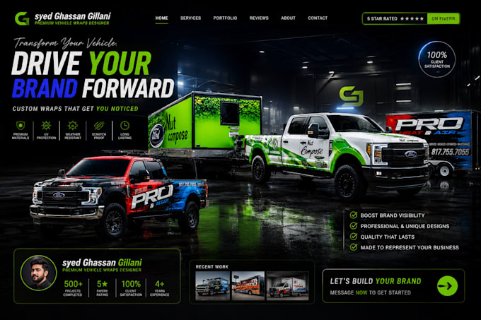 professional car wrap design, wrap graphics, fleet branding