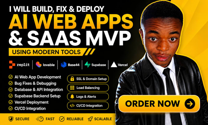 build, fix and debug replit, lovable ai, base44, supabase and vercel web apps