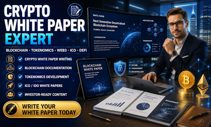 write crypto white paper blockchain tech and white paper writing