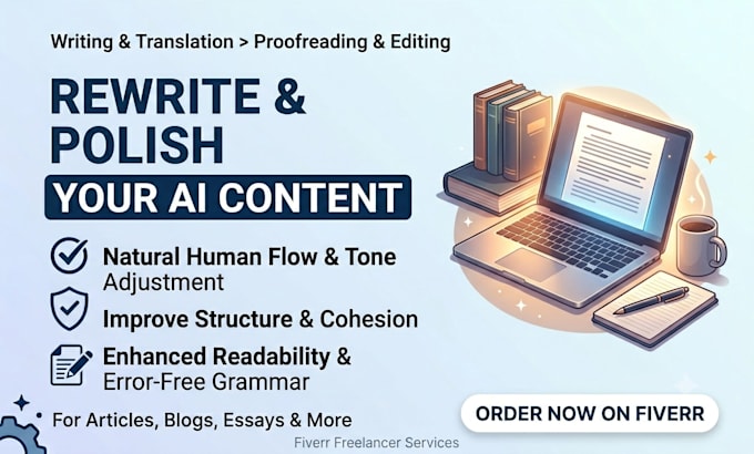 professionaly rewrite edit your ai content better readability
