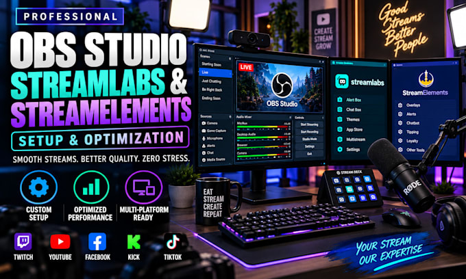 setup obs studio streamlabs and streamelements for professionally streaming