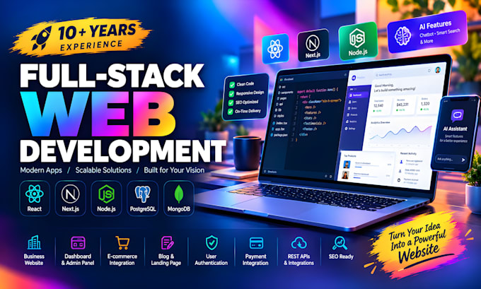 build website development, full stack developer, front end web developer