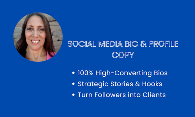 optimize your social media bio and profile copy to boost sales