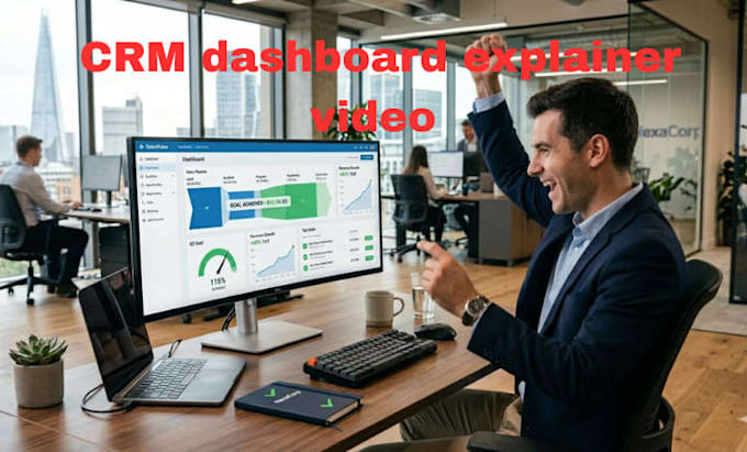 create a CRM dashboard explainer demo video for your sales software ui animation