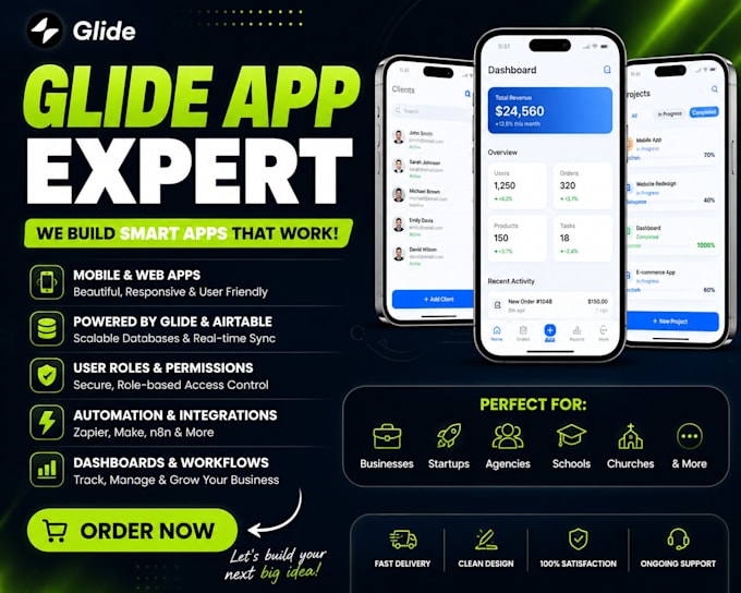 be your glide developer for glide apps glide CRM  automation
