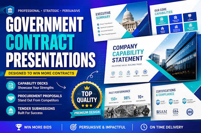 design capability statement presentation for procurement tenders and partnership
