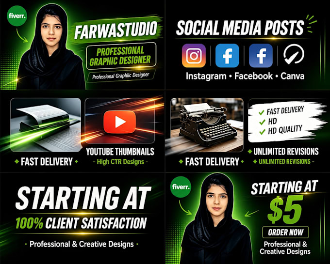 design canva social media posts and thumbnails
