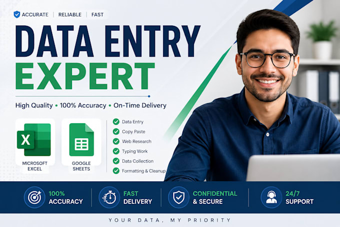 be doing data entry and web searches in excel