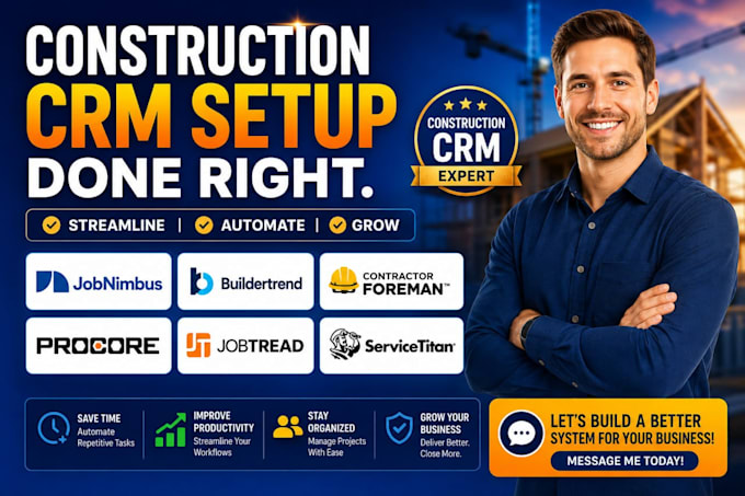 setup jobnimbus buildertrend contractor foreman procore jobtread servicetitan