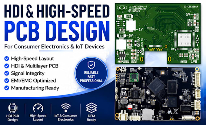 design speed hdi pcb for consumer electronics and iot devices v2