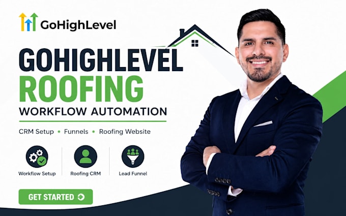 setup go high level roofing workflow automation CRM gohighlevel funnel website