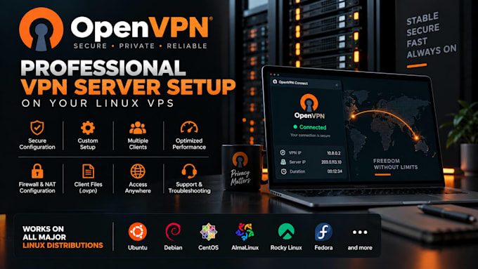 setup openvpn server on your linux vps
