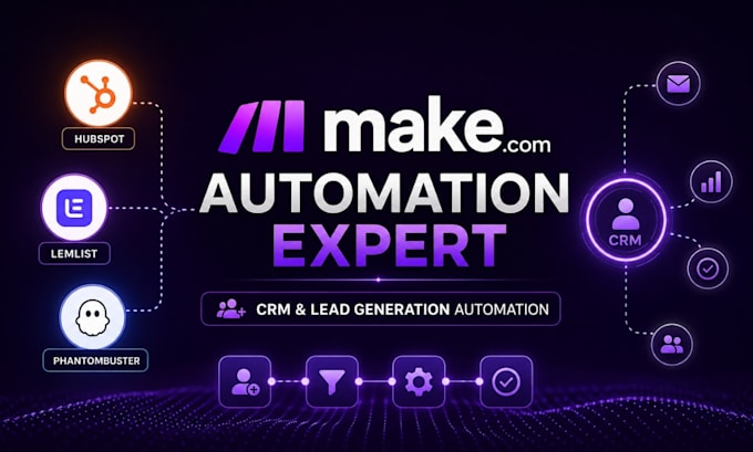 make com hubspot automation make com lemlist phantombuster automation