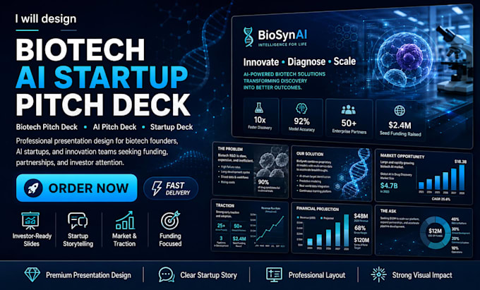 design biotech pitch deck ai pitch deck startup deck