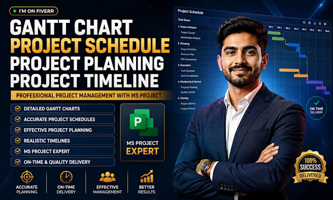 create a professional gantt chart, project schedule, project timeline