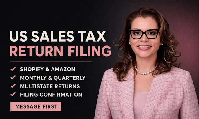 prepare and file US sales tax returns for shopify and amazon sellers