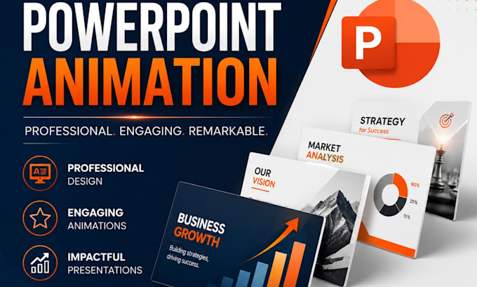 design remarkable powerpoint presentation slides with professional animations