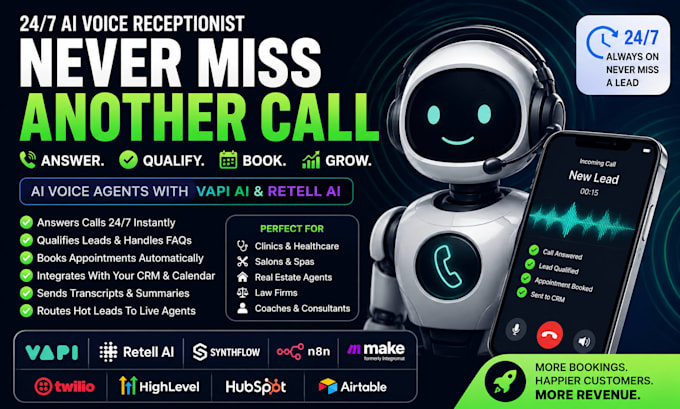 setup ai receptionist with vapi retell for appointment booking ai voice agent