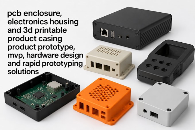 design pcb enclosure, electronics housing and 3d printable product casing