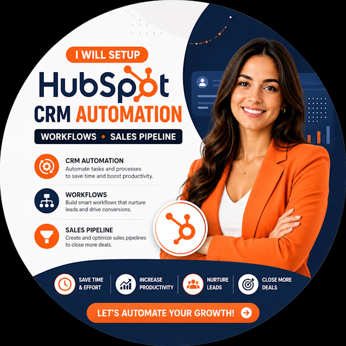 setup hubspot CRM automations workflows and sales pipeline